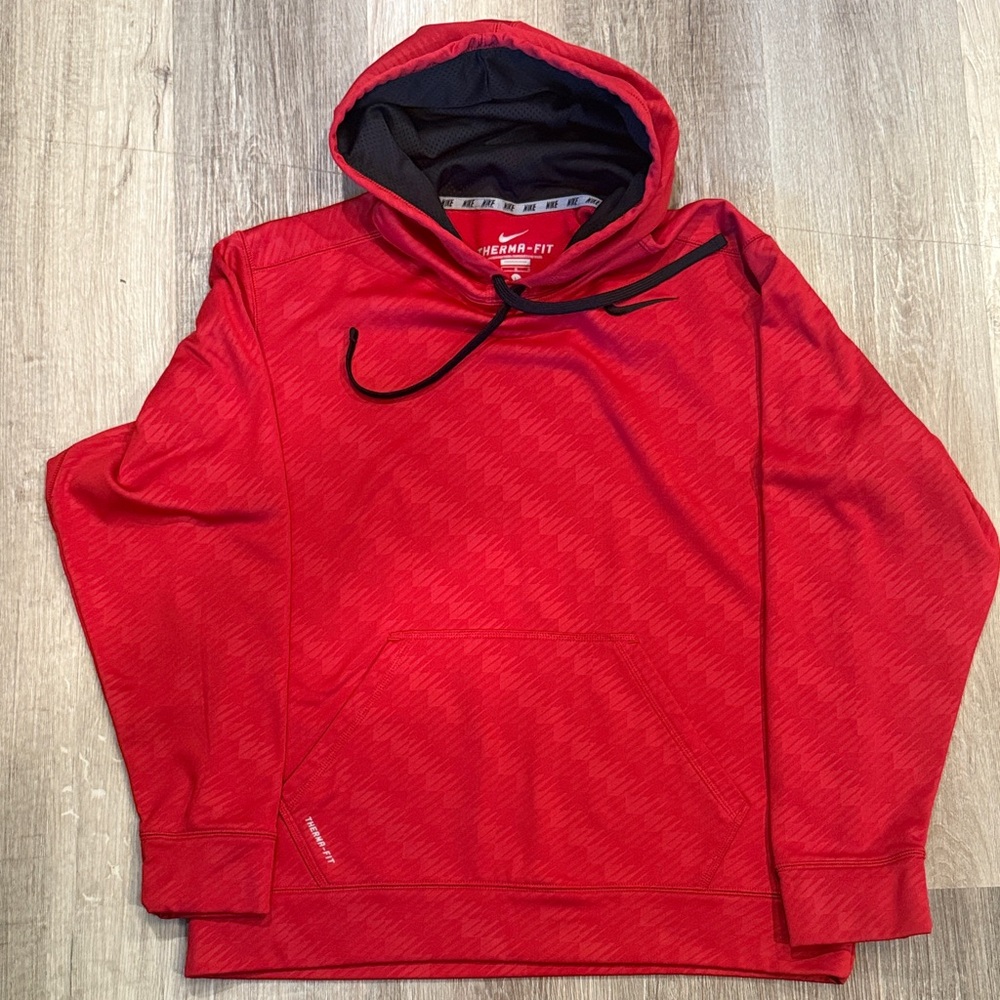 Nike Red Therma-Fit Pullover Hoodie